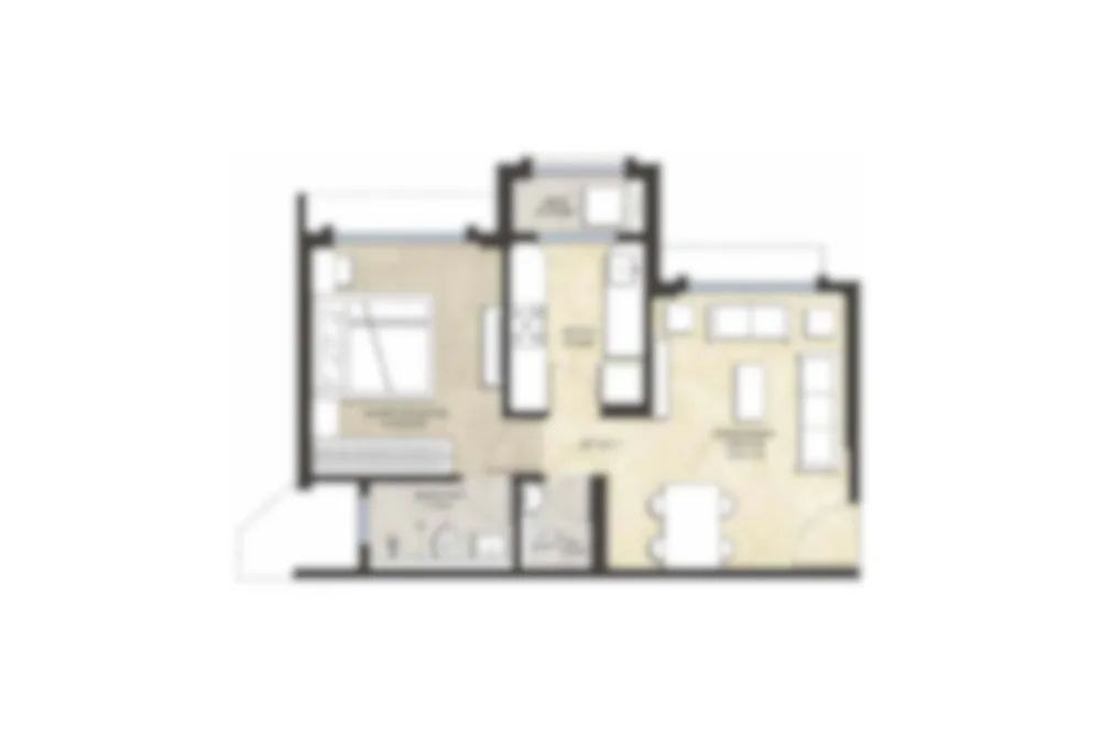 1 BHK Floor Plan
