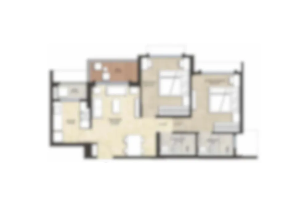 2 BHK Floor Plan